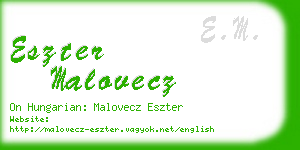 eszter malovecz business card